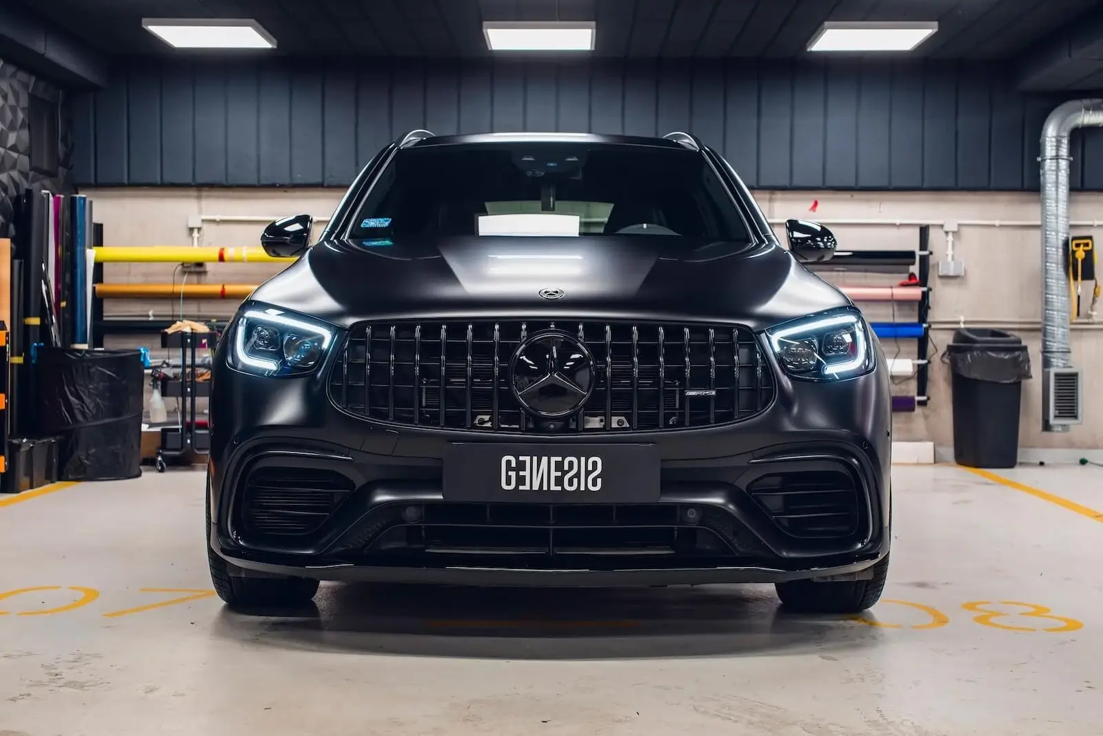 PPF Headlight 30% GLC63S AMG before lights on